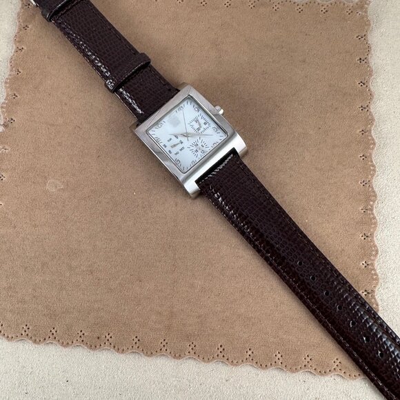 Vintage PAOLO GUCCI Designed Modern Chronograph Silver Tone Watch - Picture 3 of 8